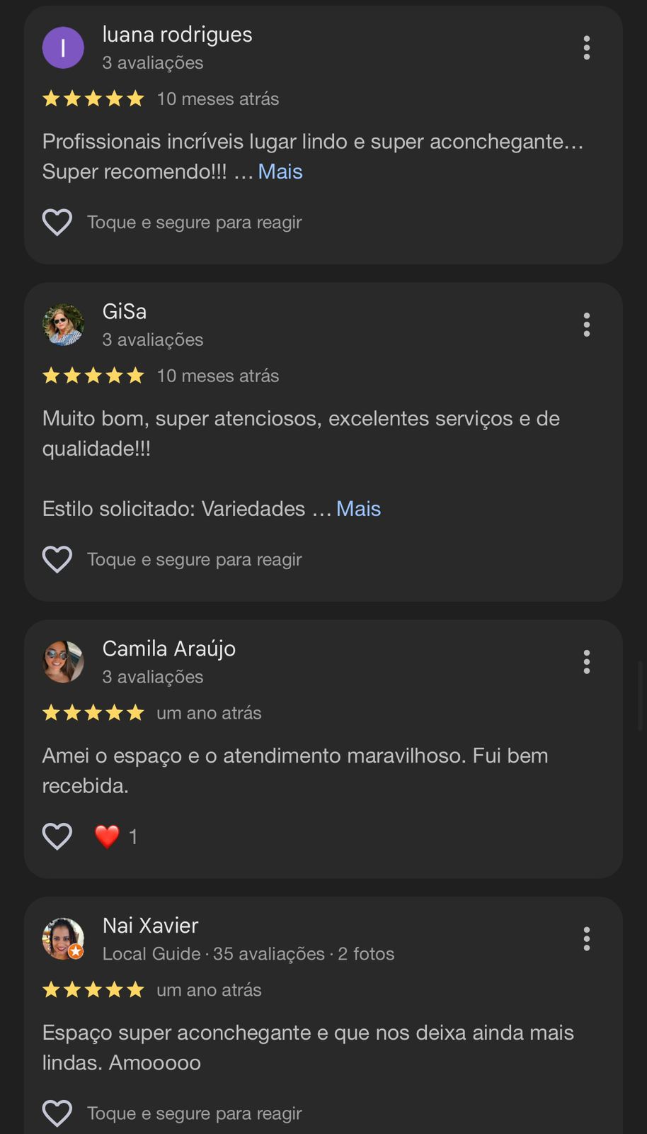 Depoimento de cliente