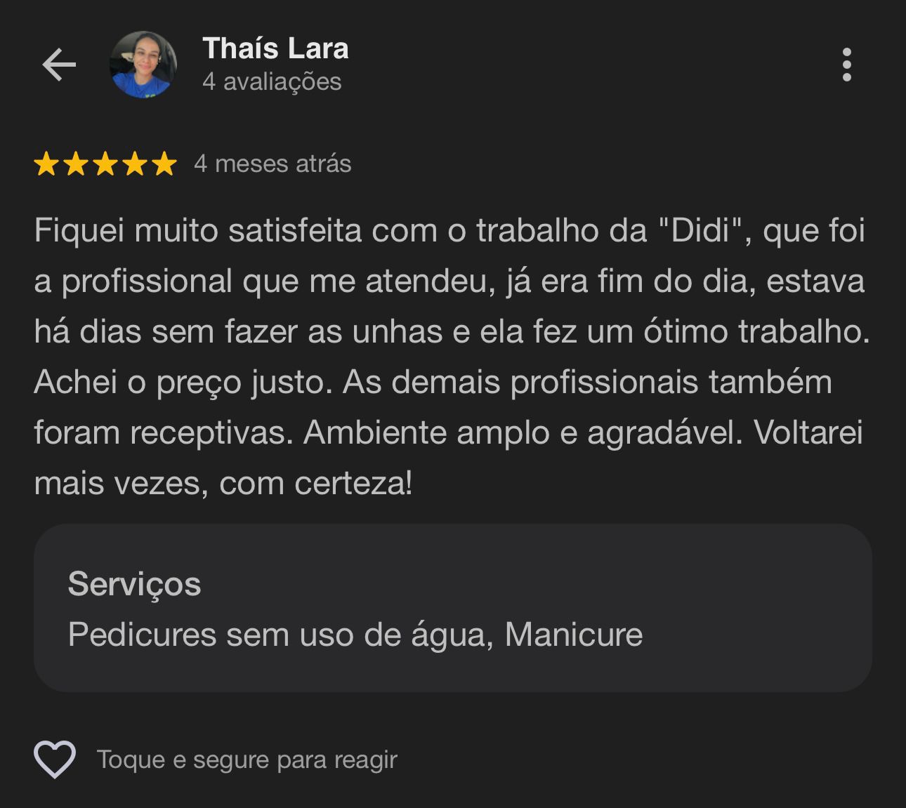 Depoimento de cliente